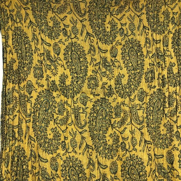 Mustard Yellow Paisley Print Scarf - Picture 9 of 12